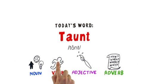 Preview of Word of the Week Vocabulary: TAUNT: Video + Online Quiz + Activities