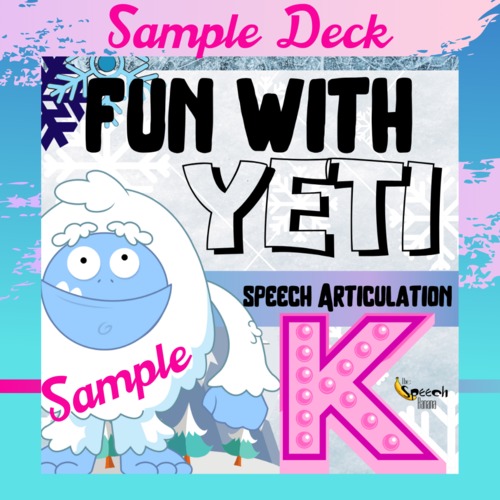 Preview of Fun With Yeti - Articulation Practice /k/ {Sample Digital Resource}