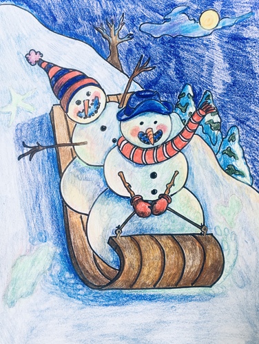 Preview of Snowmen at Night Read Aloud and Guided Drawing