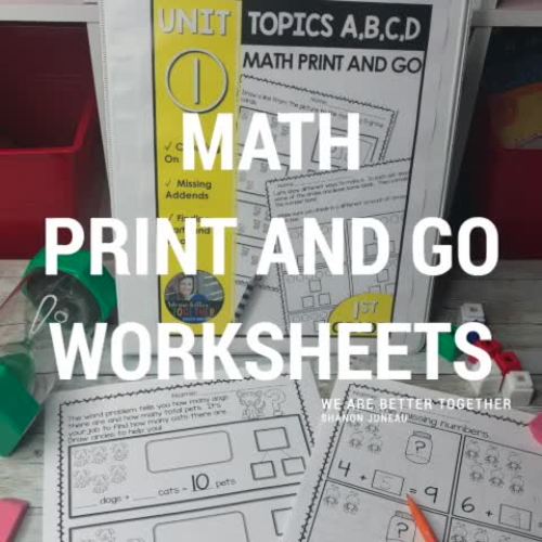 1st Grade Math Worksheets Printable and Digital Google Classroom™ and EASEL