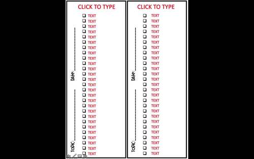 EDITABLE CHECKLISTS!