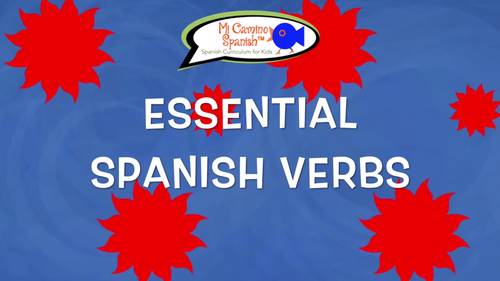 Preview of Learn essential SPANISH VERBS! Video flashcards with listen, repeat & remember!