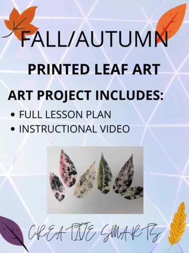 Preview of Fall Autumn printed leaf art