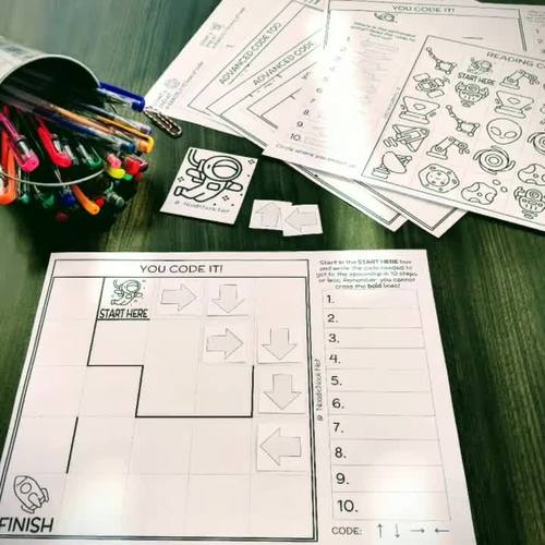 Unplugged Coding: Spaceship. Adapted & Leveled Tech for SpEd and Autism ...