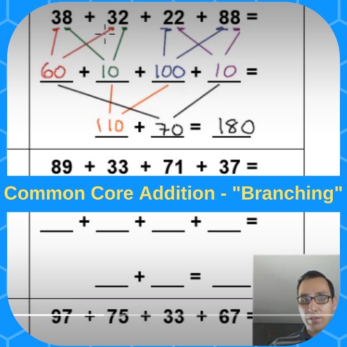 Preview of Common Core Addition - Branching