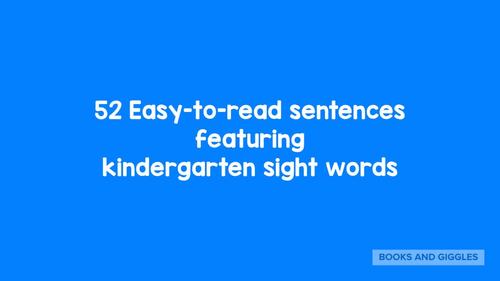 Sight Word Sentence Books for Kindergarten by Books and Giggles | TPT