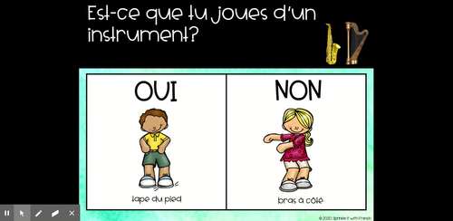 Oui Ou Non French Digital Movement Break Pause Active Tpt