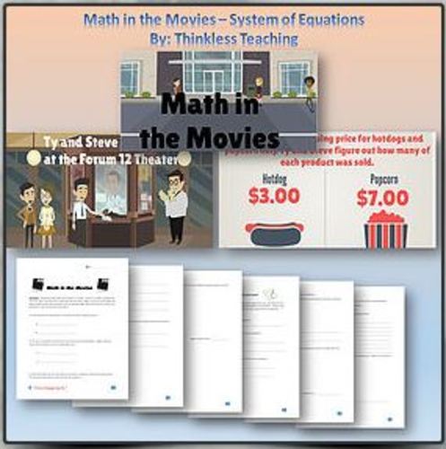Preview of Math in the Movies - System of Equations Word Problems