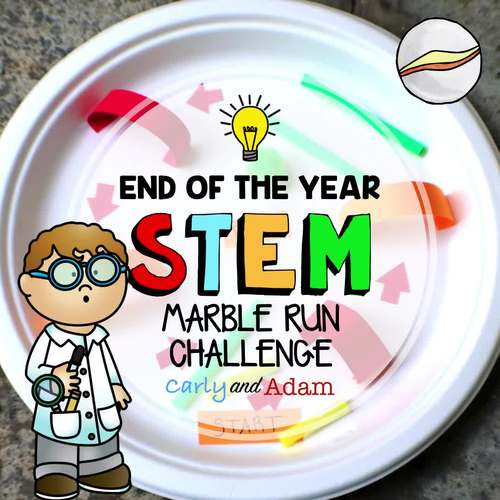 Paper Plate Marble Run End of the Year STEM Activity TPT