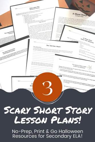 Halloween Activities - Middle School ELA - Scary Short Story Bundle