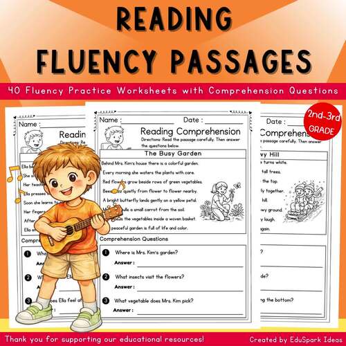 Reading Fluency Passages 2nd–3rd Grade | 40 Fluency Practice Worksheets