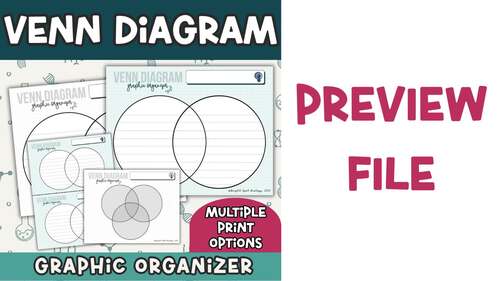 Venn Diagram Template I Blank Venn Diagram with Lines I triple 3 circle