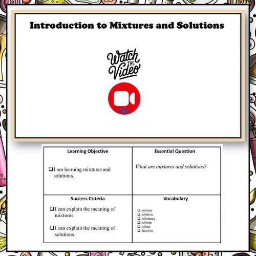 4th Grade Science Lessons (4th week) Mixtures and Solutions | TPT
