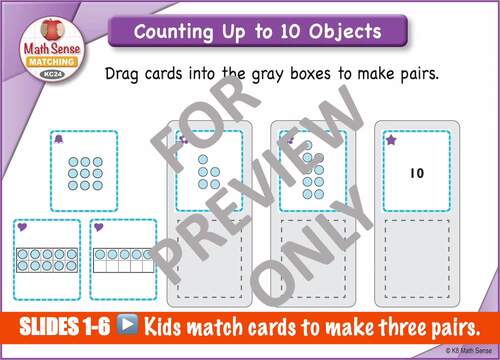 MATH Counting Up to 10 Objects DIGITAL MATCHING: 20 PPT / Google Slides ...