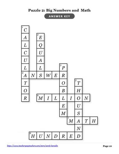 Numbers 20-100 & Math Symbols Sub Plans: Newcomer ESL Crosswords with ...