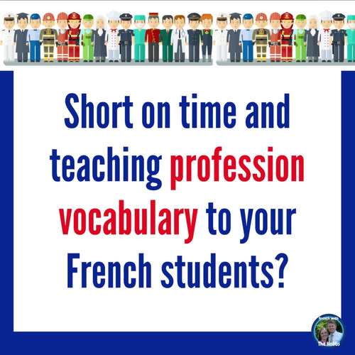 French Professions Presentations & Activities BUNDLE les professions