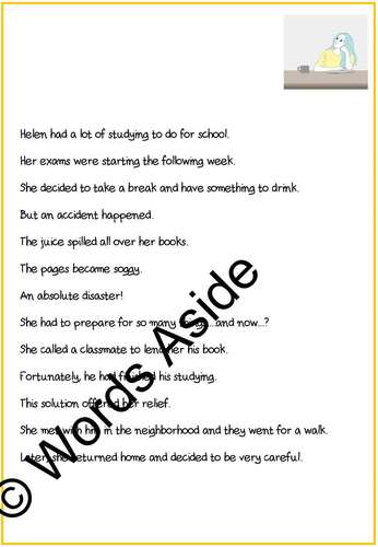Reading Writing Fluency Leveled Passage Text by Words Aside | TPT