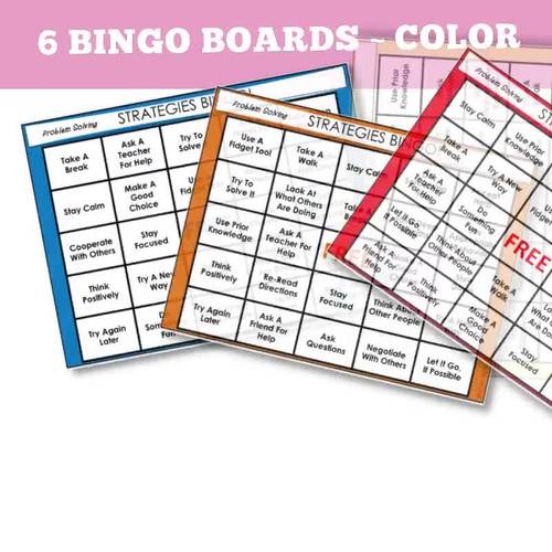 Social Skills Problem Solving Activities & Scenarios Bingo for Self ...