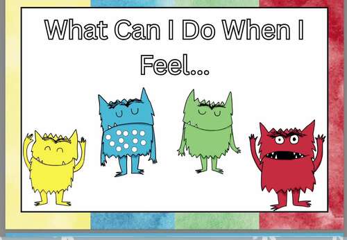 Zones of Regulation, Self Regulation, Feelings Posters and Activities