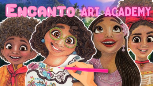 Preview of Encanto Art Academy: Draw Mirabel, Isa, Antonio, & Dolores! (Recorded Class)