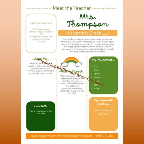 15 Professional Meet the Teacher Editable Templates | Back to School ...