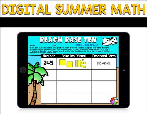Digital Summer Math Activities Pack for 2nd Grade by Caffeinated and ...