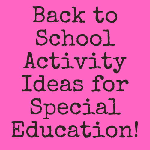 Preview of 5 Fun Back to School Activities for Special Education First Week of School Games