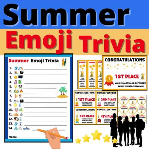 Summer Emoji Game Activities Group Activities No Prep by DadsDesigns