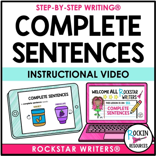 Preview of Complete Sentences - Subjects and Predicates VIDEO for Sentence Writing
