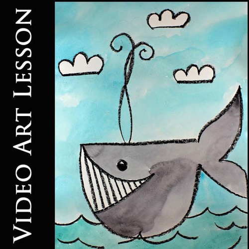 WHALE Art Activity | Directed Drawing & Watercolor Painting Project ...