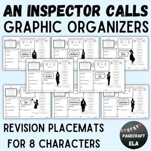 An Inspector Calls Character Revision Graphic Organizer Placemats