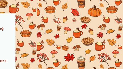 Fall Vibes Seamless Repeating Pattern PNG, Autumn Digital Paper | TPT