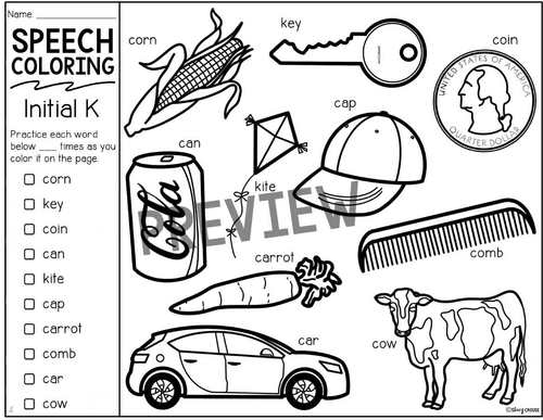 Articulation Coloring Sheets for Speech Therapy Digital + Printable