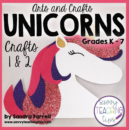 Preview of Unicorn Crafts 1 and 2 MAGICAL SPARKLY CREATION