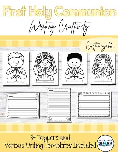 First Holy Communion Writing Craftivity | Communion Craft Writing ...