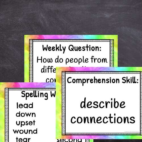 2nd Grade My View Literacy 2025: UNIT 5 FOCUS WALL POSTERS: Weeks 1-5
