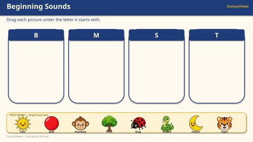Phonics Activities for Google Slides | Beginning Sounds, CVC Words, Rhyming