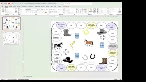 Editable Rodeo Themed Addition Math Game