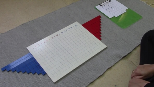 Preview of Montessori Math addition strip board presentation 1