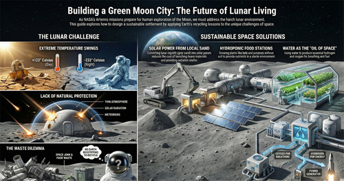 Preview of Design Moon City | Explore Enviroment and Recycling | Short Educational Video |