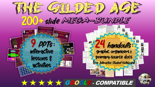Preview of How to Use lessons & handouts for THE GILDED AGE Bundle (U.S. Industralization)