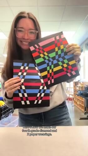 Preview of X and Diamond Paper Weaving