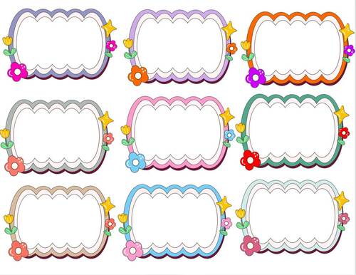 Vector Frame & Border Clipart 1, Editable PowerPoint, Classroom Frame ...