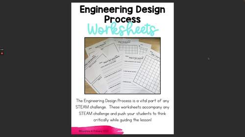 Elementary Engineering Design Process Worksheets by Sunshine in Primary