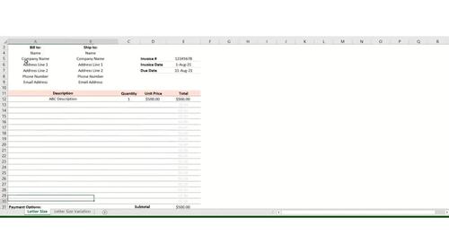 Invoice Template Excel Spreadsheet by Mom Money Map | TPT