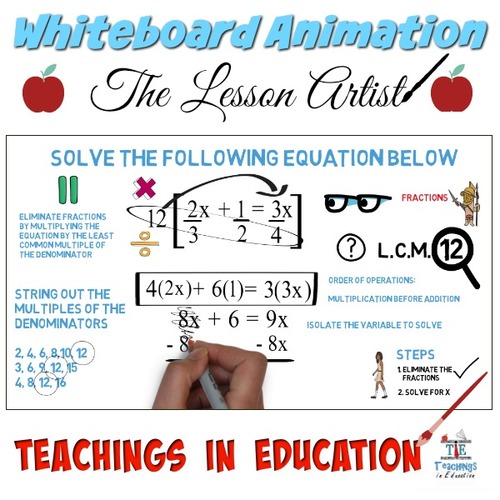 Preview of Equations (Fractions): Whiteboard Animation