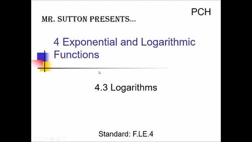 Logarithms