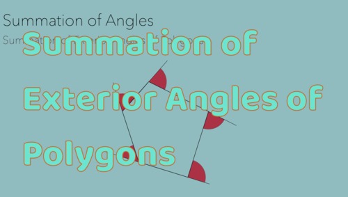Preview of Montessori Summation of Exterior Angles of Polygons Presentation