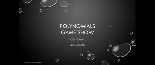 Polynomials Game Show Activity by Math Beach Solutions | TPT
