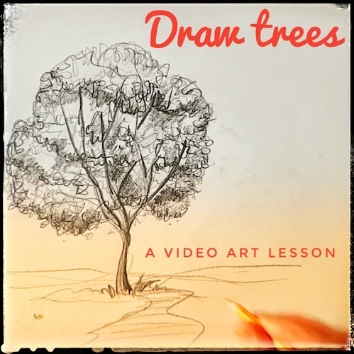 Distance Learning Video Art Lessson. How to Draw Trees by Start Art ...